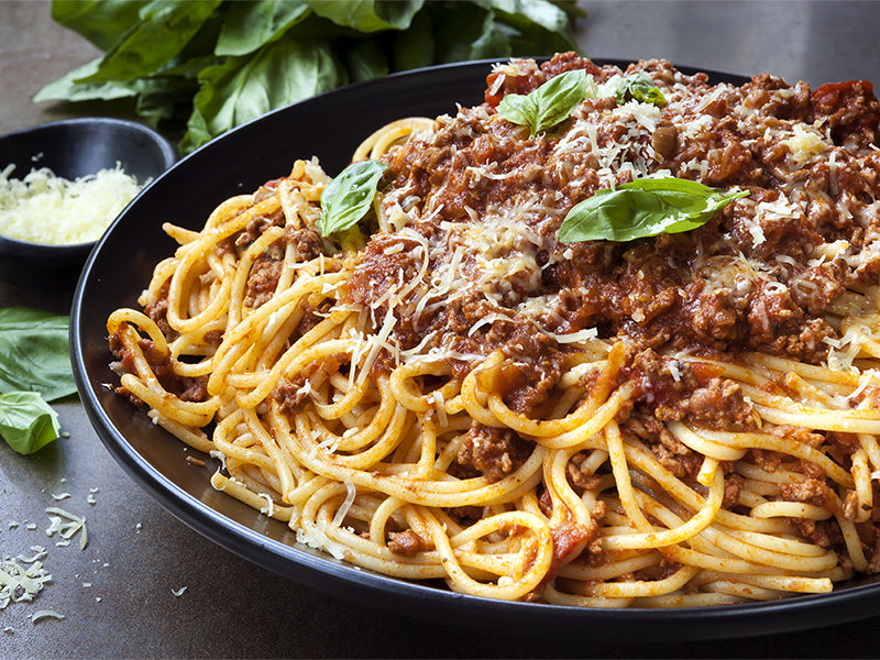 golden toad spaghetti with meat marinara