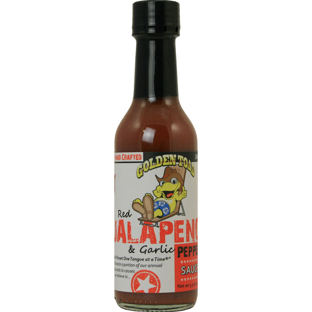 Golden Toad Red Jalapeno and Garlic Pepper Sauce